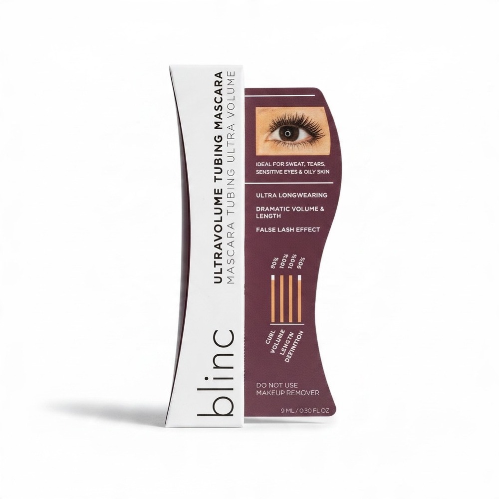 Blinc UltraVolume Tubing Mascara 04 Dark Brown 9ml Clean Vegan New in Box